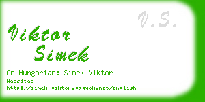 viktor simek business card